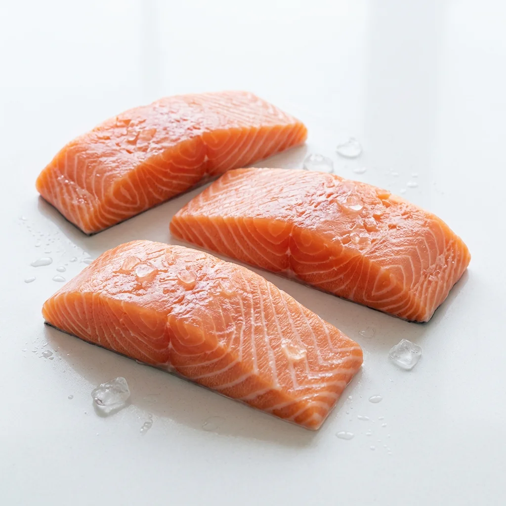 Filé de Salmão Premium — pacote 1 kg — produto congelado da Lili Pescados